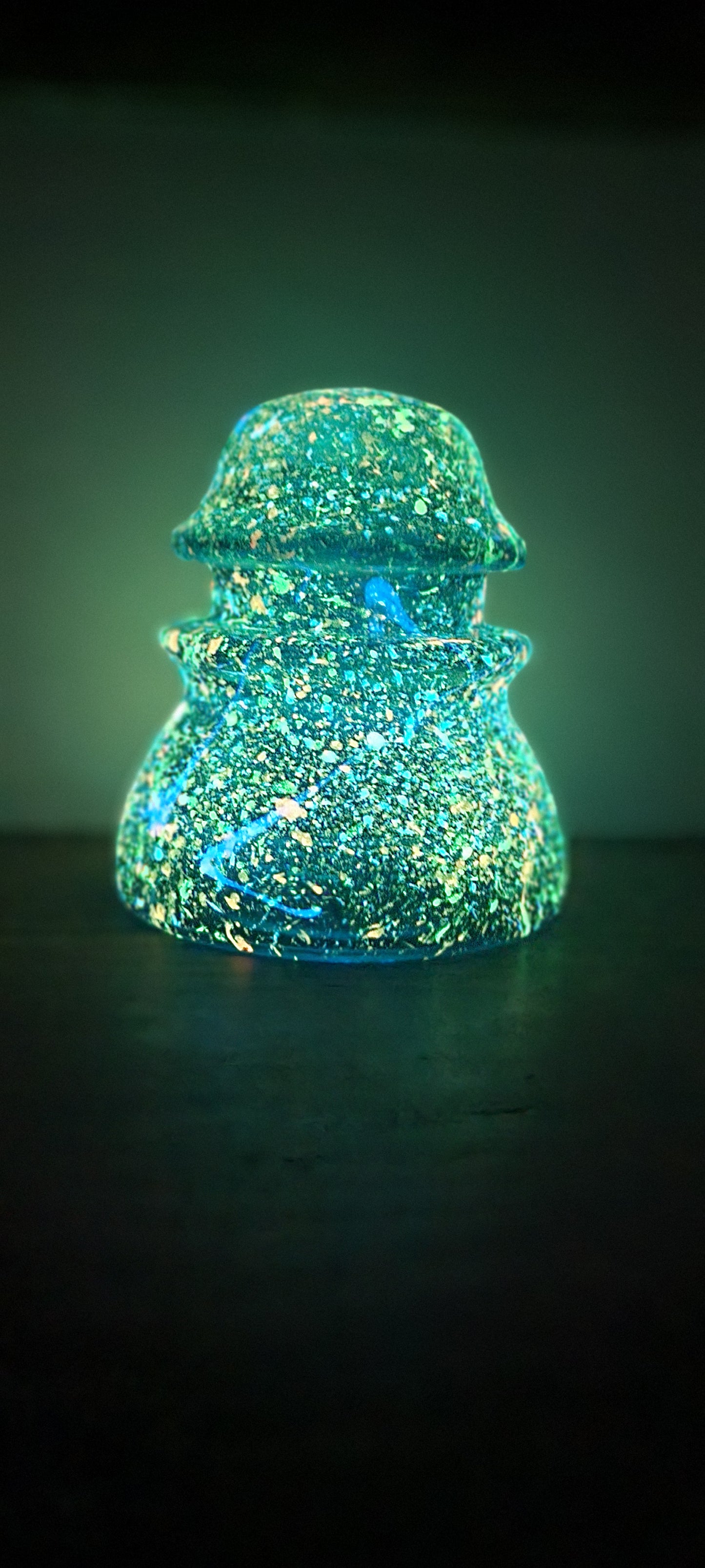 Glass Insulator Multi Color Glow In The Dark Decorative  Piece